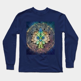 Mandala colorful Owl Long Sleeve T-Shirt